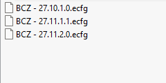 BCZ ecfg files